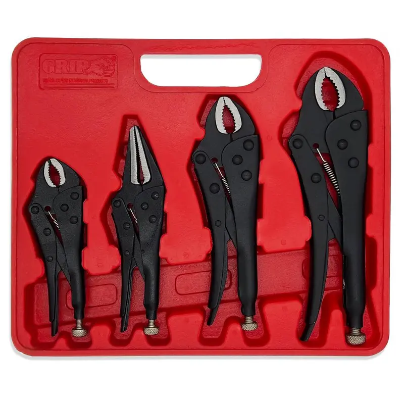 Grip 56027 4-Piece Assorted Locking Pliers Set – Jaw Sizes 100–250 Mm 1