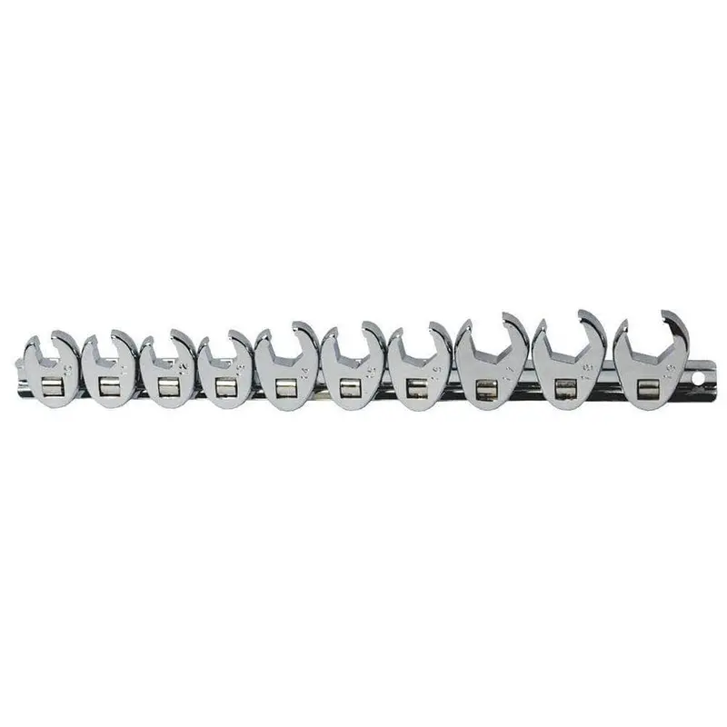 Grip 90101 10-Piece Metric 3/8" Drive Flare Nut Crowfoot Spanner Set – Precision Fitting Compatibility 1