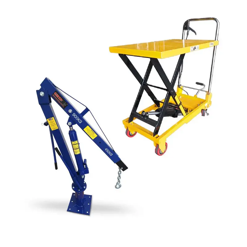 Grip Ute Crane & Standard Scissor Lift Table Combo – 18084 (900Kg) + 52011 (500Kg) 1