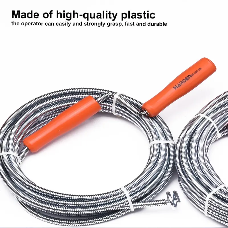 Harden 10M X 9Mm Drain Cleaner Cable – Flexible Pipe Unclogging Tool 1