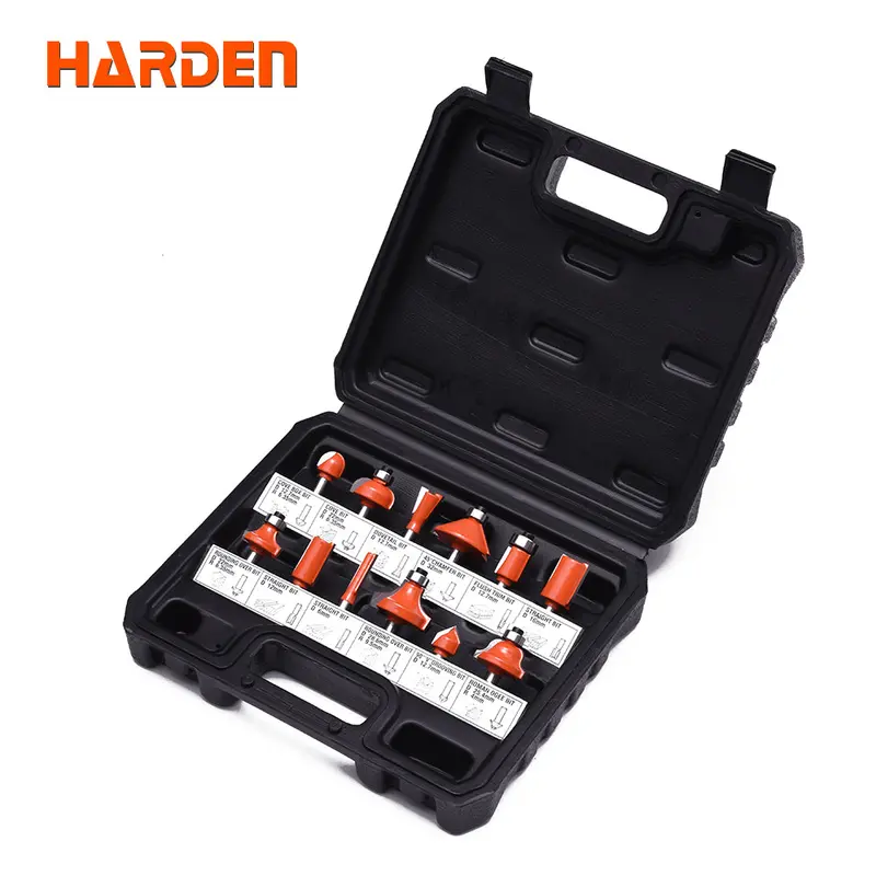 Harden 12-Piece Carbide-Tipped Router Bit Set – Precision Woodworking Tools 1