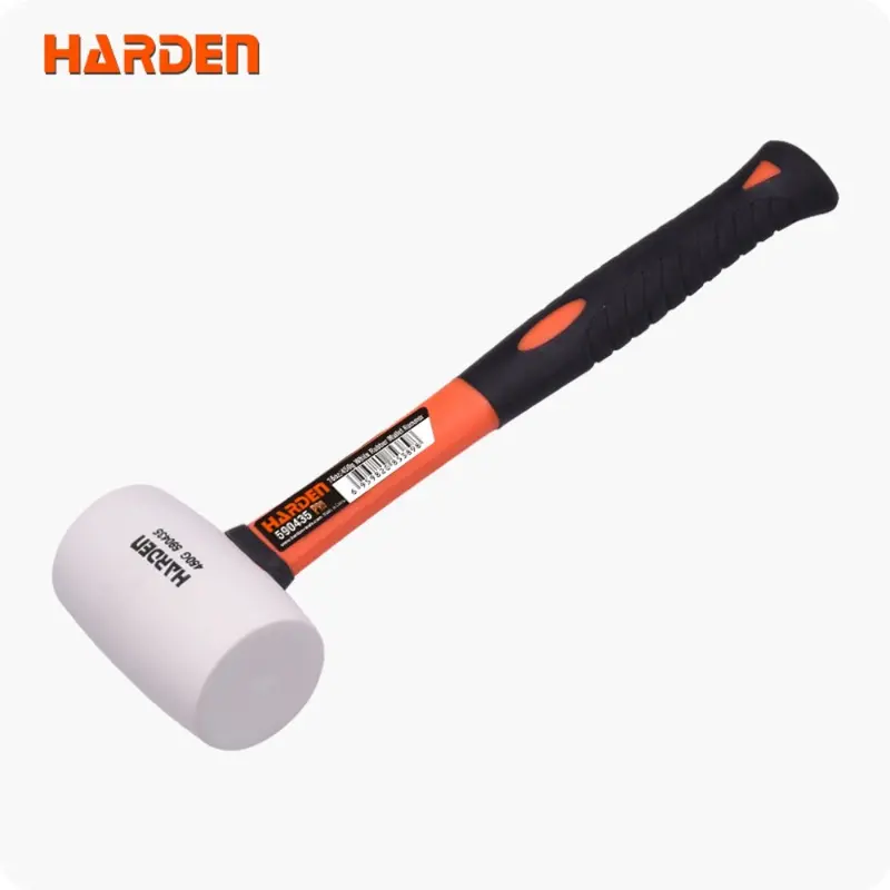 Harden 590437 680G White Rubber Mallet With Lightweight Fiberglass Handle 1