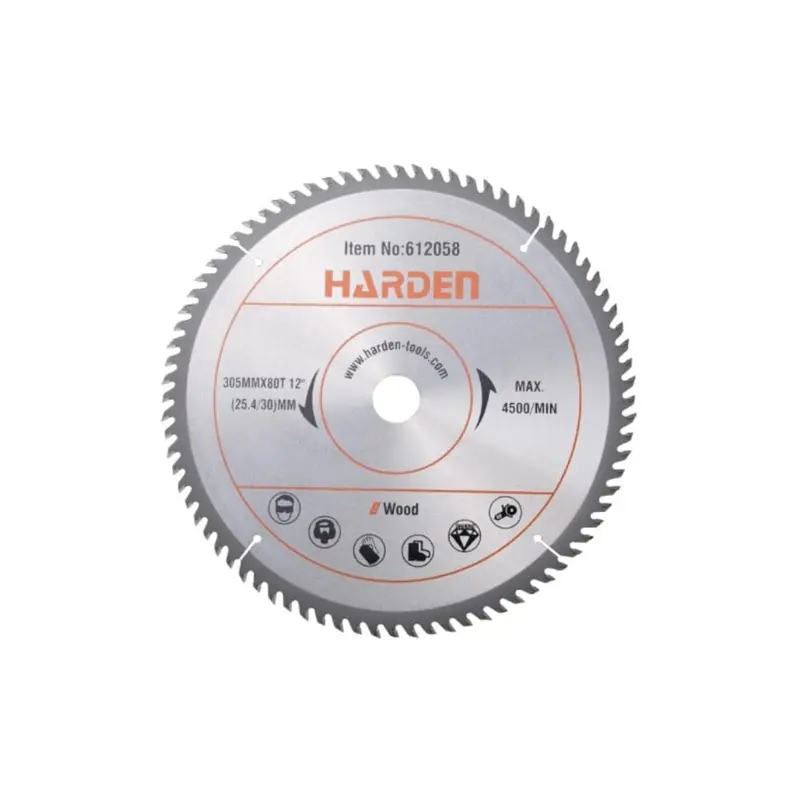 Harden 612058 Tct Wood Circular Saw Blade – 305Mm (12 Inch), 80 Tooth 1