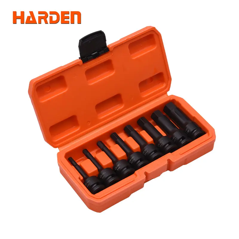 Harden 8-Piece 1/2-Inch Drive Impact Socket Set – Chrome Vanadium Sockets For High-Torque Applications (Model 537048) 1