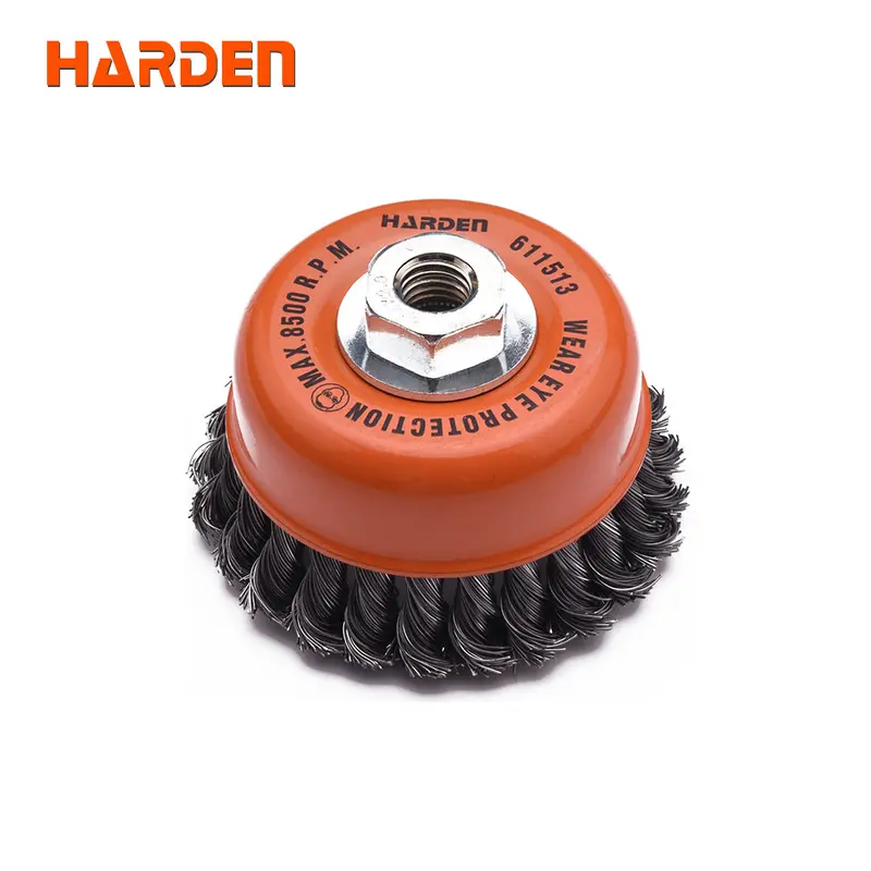 Harden M14 Cup Twist Wire Brush With Nut – 100Mm × M14 × 2.0Mm 1