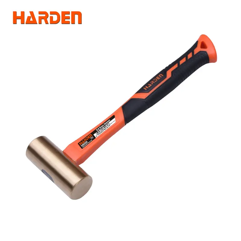 Hardened Brass Hammer – 2-Pound Face, Non-Marring Strike Surface 1
