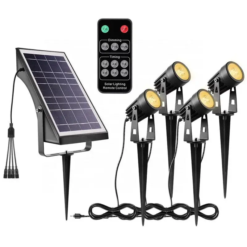 High-Output Cob Solar Spike Light – Bright Ground-Level Illumination 1