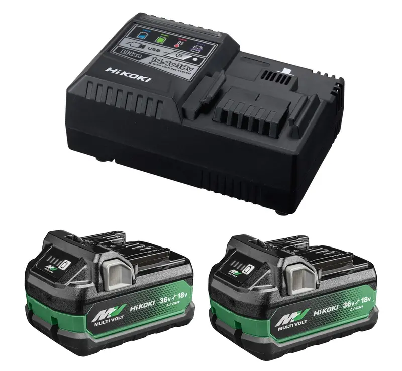 Hikoki Uc18Ysl3Jhz 36V/18V Multivolt Starter Kit – Dual Bsl36A18X Batteries (2.5Ah/5.0Ah) & Uc18Ysl3 Charger 1