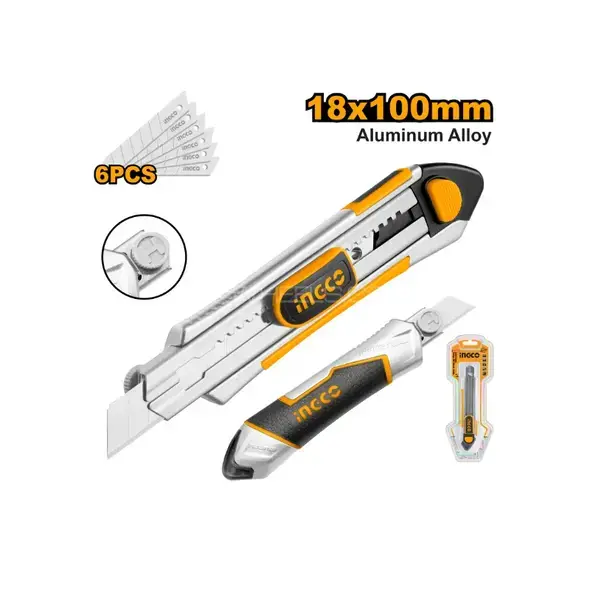 Ingco 100×18Mm Snap-Off Blade Knife – Hkns1808 1