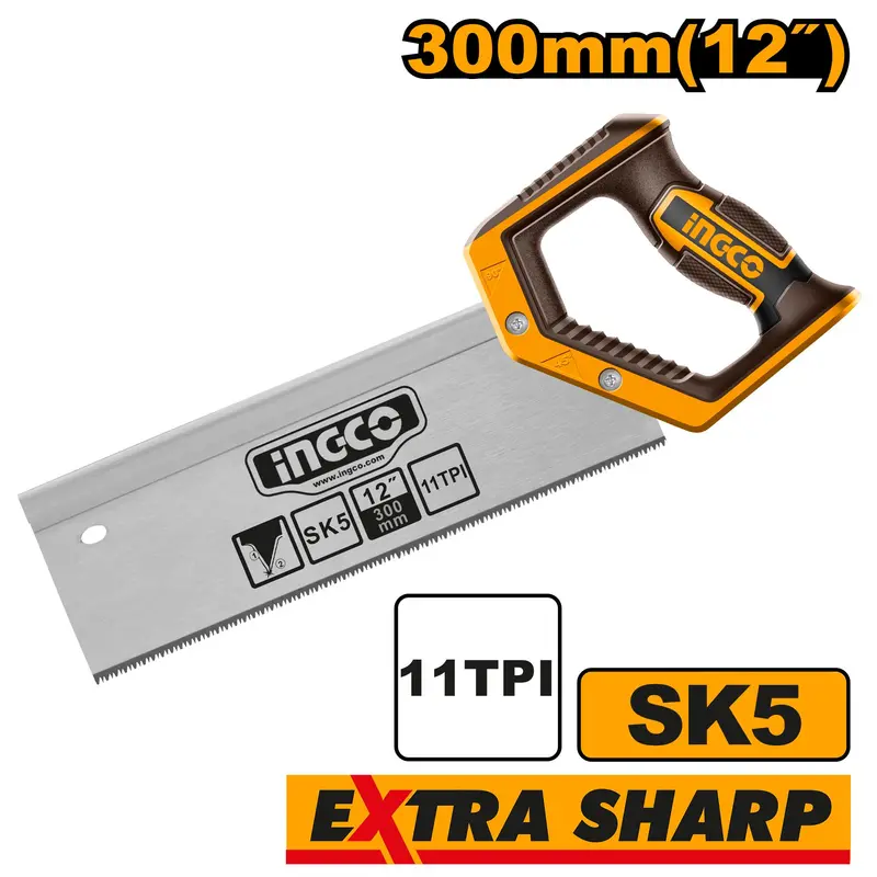 Ingco 12-Inch Back Saw For Joinery – Hmbsb3006 1