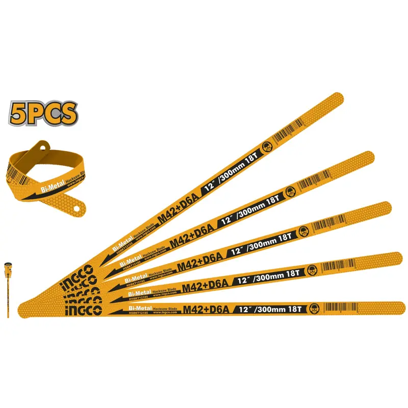 Ingco 12-Inch Bi-Metal Hacksaw Blade Set – Hsbkt12245 1