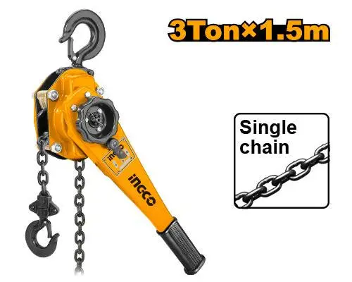 Ingco 3-Ton Lever Block – Heavy-Duty Ratchet-Style Lifting Device 1