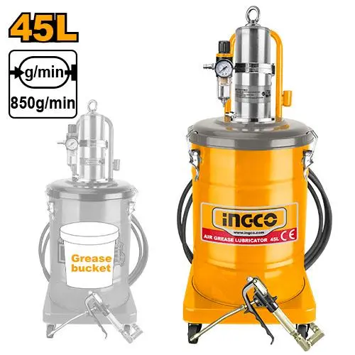 Ingco 45-Liter Air-Powered Grease Lubricator Agl02451 1