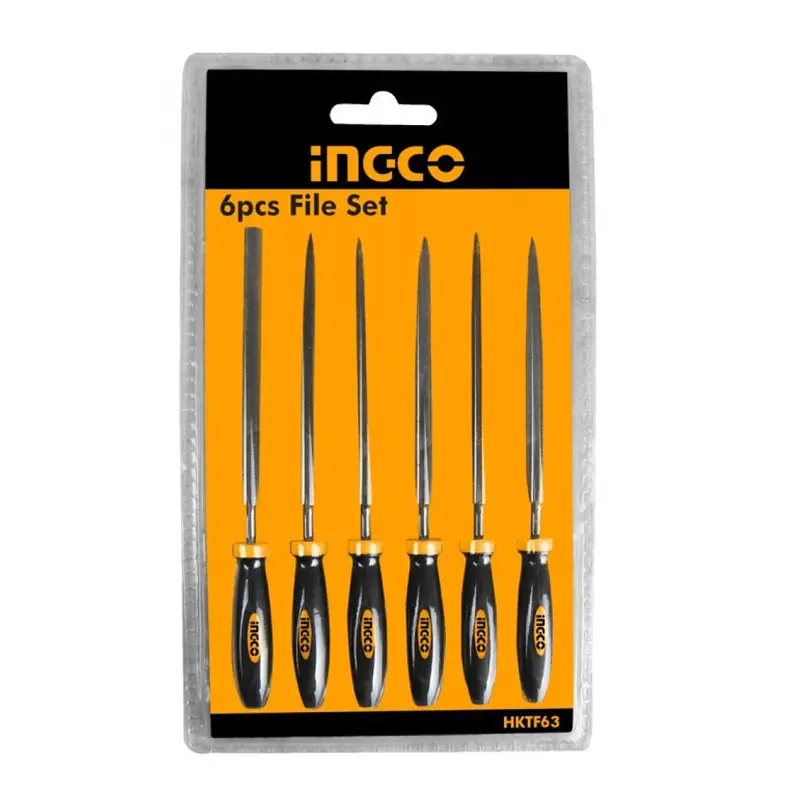 Ingco 6-Piece Assorted File Set For Metal & Wood – Hktf63 1