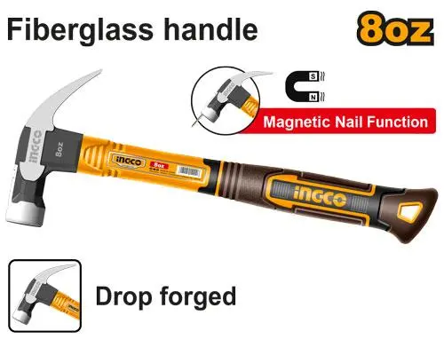 Ingco 8 Oz Entry-Level Claw Hammer – Ideal For Light Tasks, Hch81008 1