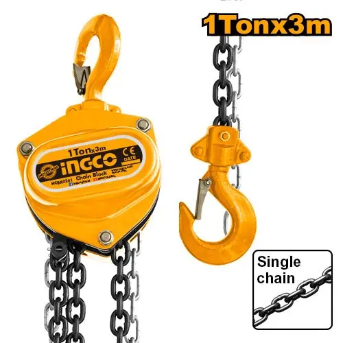 Ingco Alternative 1-Ton Chain Block – Dual-Gear Manual Hoist Design 1