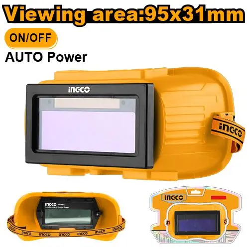 Ingco Auto-Darkening Welding Goggle – Wraparound Lens Design (Ahm112) 1