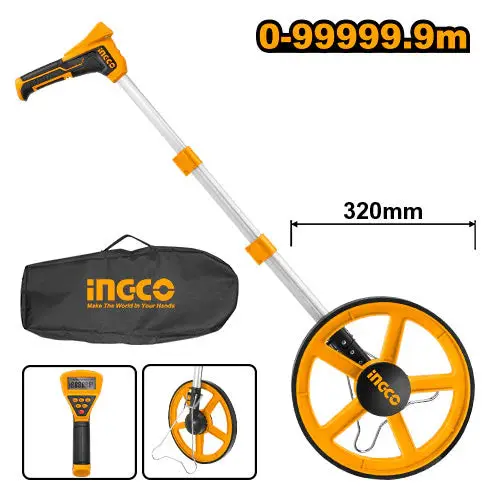 Ingco Digital Measuring Wheel – 1,000M Lcd Display Distance Meter Hdmw23 1