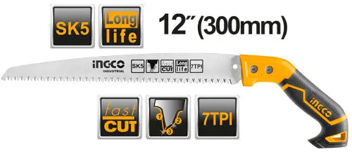 Ingco Hps3008 300Mm Straight-Blade Pruning Saw For Controlled Cutting 1