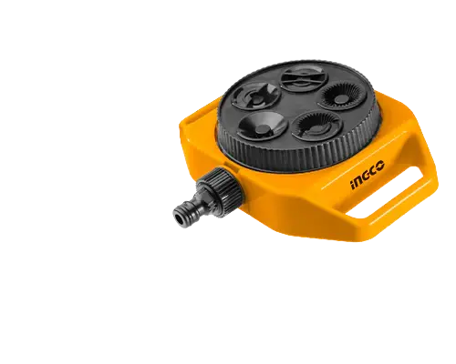 Ingco Hps33061 5-In-1 Adjustable Plastic Turret Sprinkler For Lawn Coverage 1