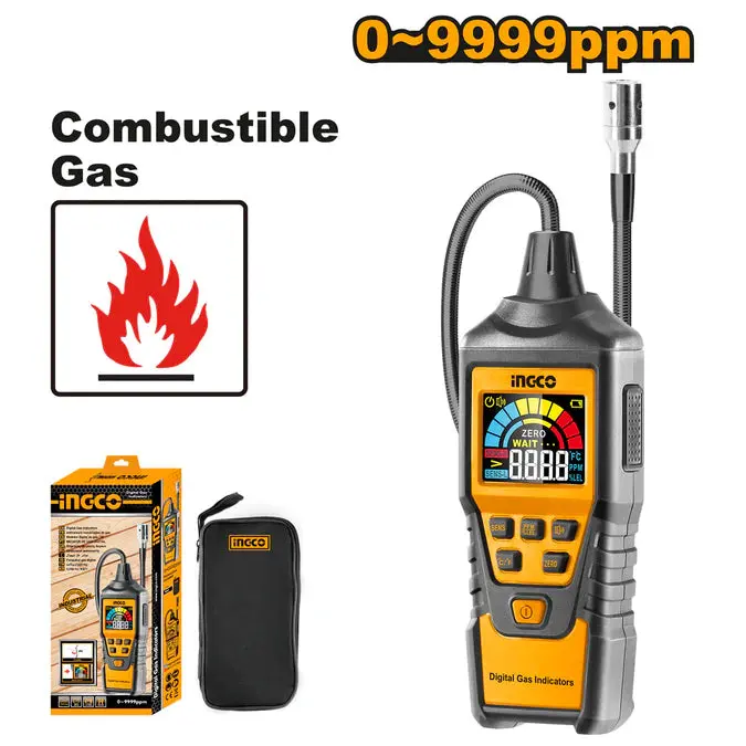 Ingco Portable Gas Detector For Lpg, Methane & Co (Hetga01) 1
