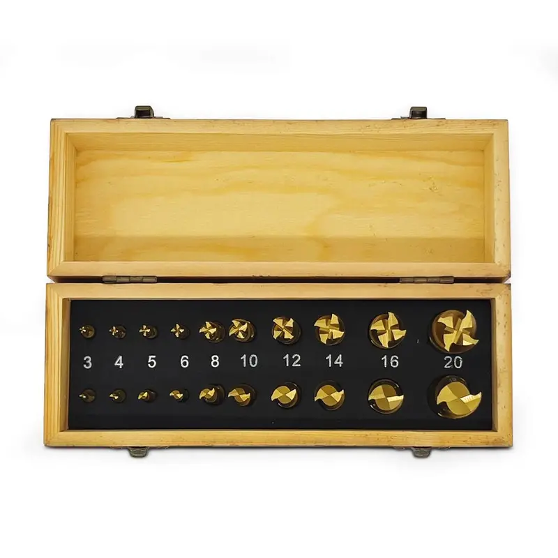 Insize Gem20 20-Piece Hss M2 End Mill & Slot Drill Set – Metric Sizes 1