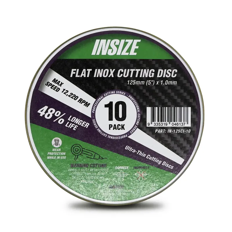Insize In-125Ci-10 Stainless Steel Cutting Discs – 125Mm × 1.0Mm, 10-Pack 1