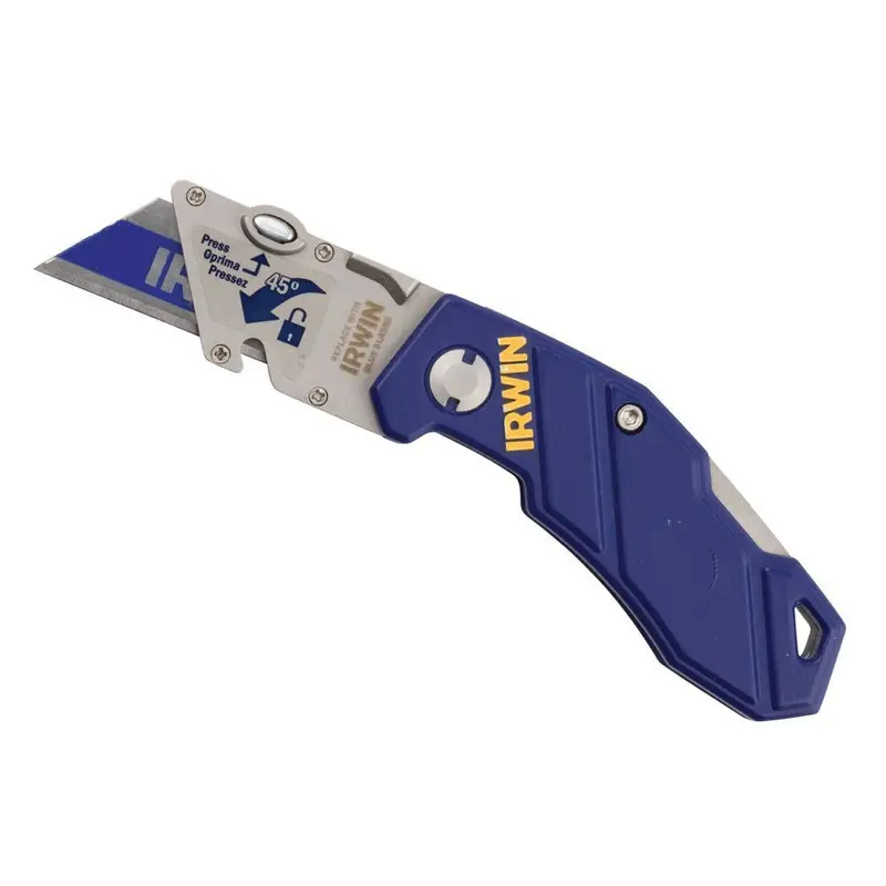 Irwin Folding Trapezoid Utility Knife – Fixed-Blade, Compact & Secure (Irw10507695) 1