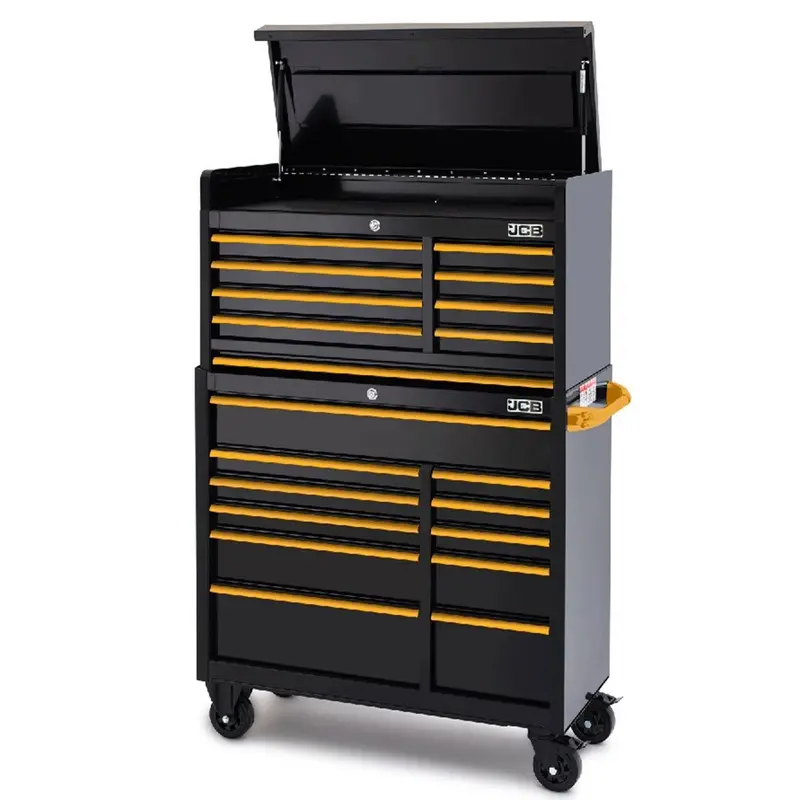 Jcb Classic 42" Roller Cabinet & Top Tool Chest Stack – 19-Drawer All-Purpose Workshop Storage Unit (Jcbstack) 1