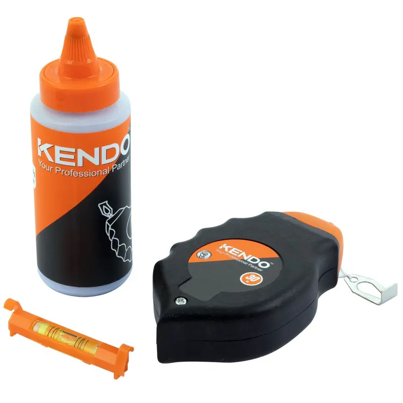 Kendo 3-Piece Chalk Line Reel Kit With Accessories 1