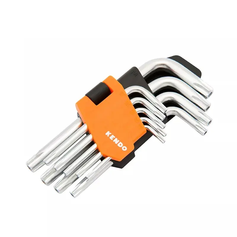 Kendo 9-Piece Extra-Long Torx Key Set With Ergonomic Handles 1