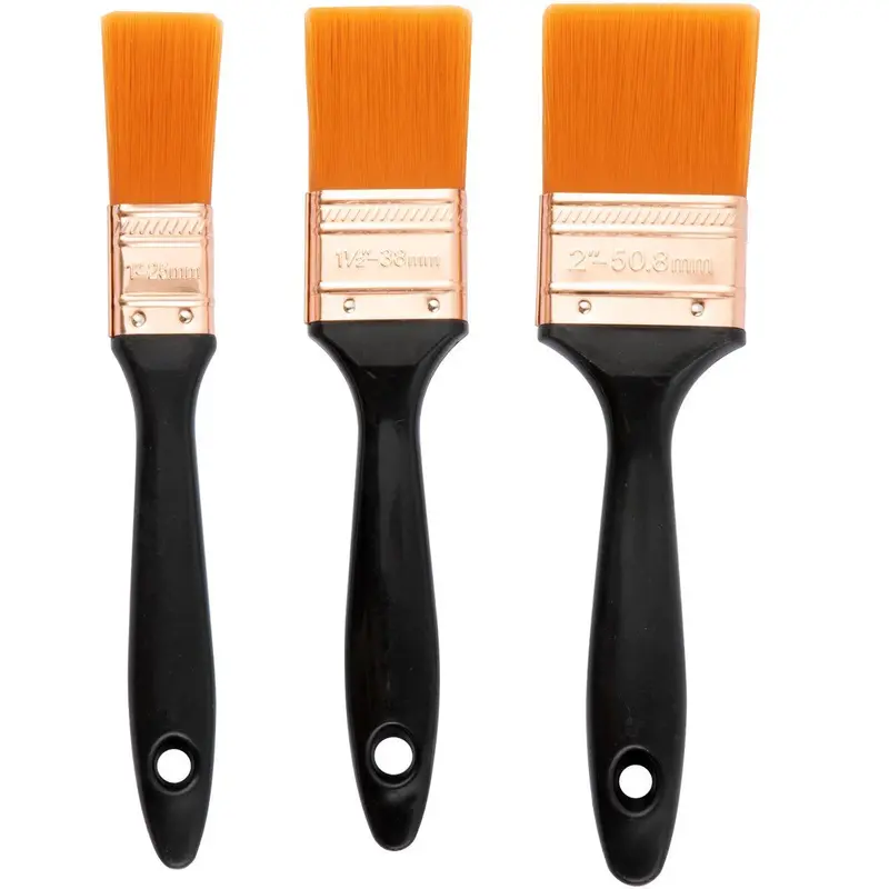 Kendo Premium Paint Brush Set – 3-Piece (25 Mm, 38 Mm, 50.8 Mm) Synthetic Bristles 1