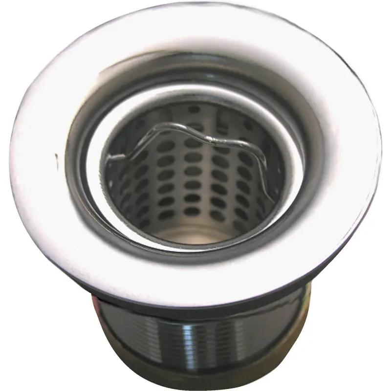 Lasco Jr. Duo Chrome-Plated Stainless Steel Basket Strainer – 2" With Bail Bar Assembly 1