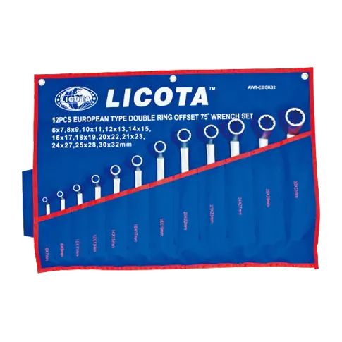 Licota 12-Piece European-Style Double Ring Offset Wrench Set – 6–32Mm 1