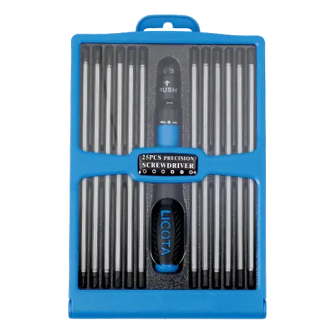 Licota 24-In-1 Precision Ratchet Screwdriver Set – Free-Section Interchangeable Bits 1