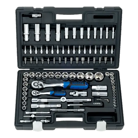 Licota Taiwan-Made 94-Piece Socket & Bit Set – Dual-Drive (1/4″ & 1/2″) Compatibility 1