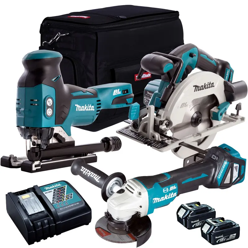 Makita 18V 3-Tool Power Kit With Two 5.0Ah Batteries And Rapid Charger (T4Tkit-67) 1