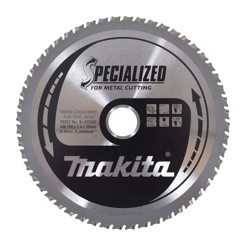 Makita B-47042 150Mm Metal-Cutting Circular Saw Blade – 52-Tooth Tct Design 1