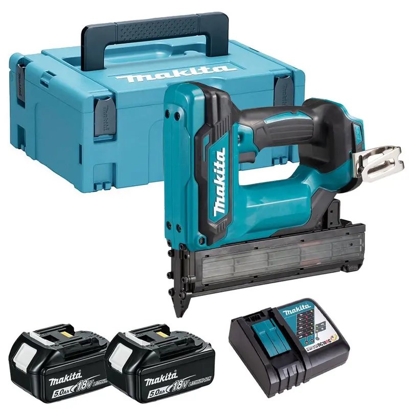 Makita Dfn350Zj 18V Cordless Brad Nailer Premium Kit – Two 5.0Ah Batteries, Charger & Case 1