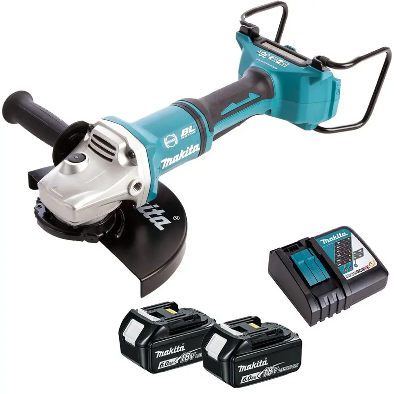 Makita Dga900Z 36V Brushless 230Mm Angle Grinder Kit – Includes 2X 6.0Ah Batteries & Charger 1