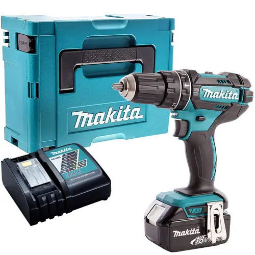 Makita Dhp482Z 18V Lxt Combi Drill Kit – 1×5.0Ah Battery, Charger & Type 3 Case 1