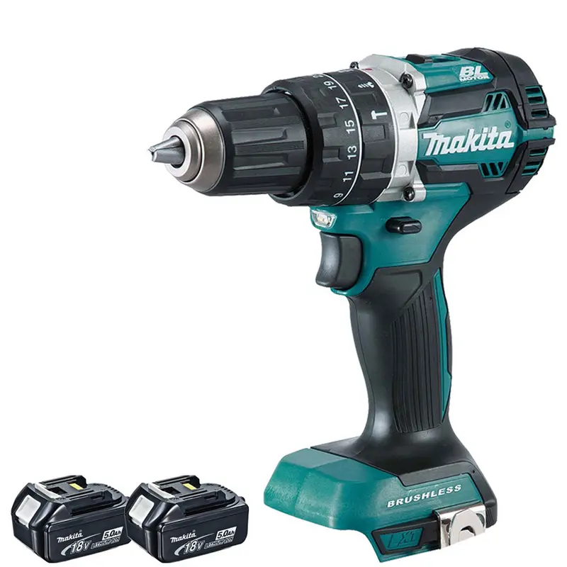 Makita Dhp484Z 18V Lxt Brushless Combi Drill – Two 5.0Ah Batteries Included 1