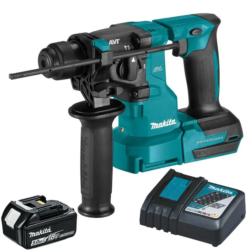 Makita Dhr183Z 18V Brushless Sds+ Rotary Hammer Drill With 5.0Ah Battery & Charger 1