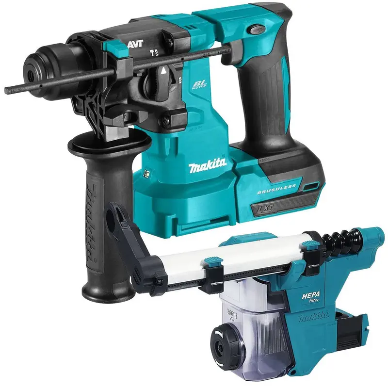 Makita Dhr183Z 18V Brushless Sds+ Rotary Hammer Drill With Dust Extractor Attachment 1