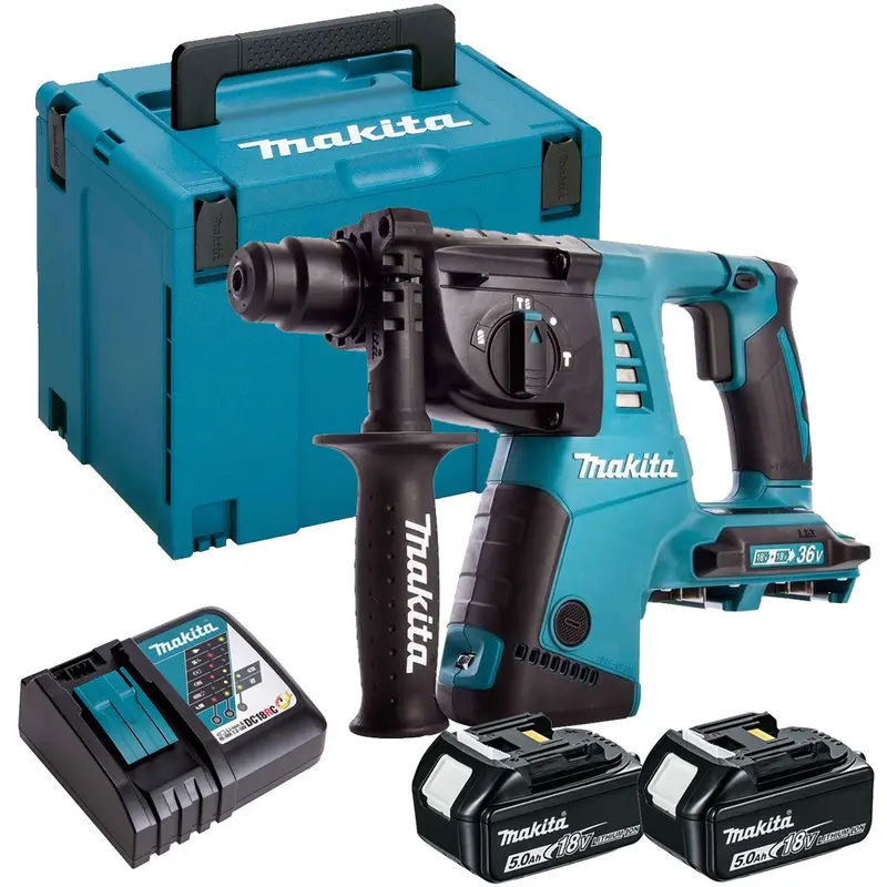 Makita Dhr263Zj 36V Sds-Plus Rotary Hammer Drill Kit – Dual 5.0Ah Batteries & Charger 1
