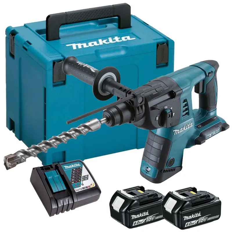 Makita Dhr263Zj 36V Sds-Plus Rotary Hammer Drill Kit – Dual 6.0Ah Batteries, Charger & Case 1