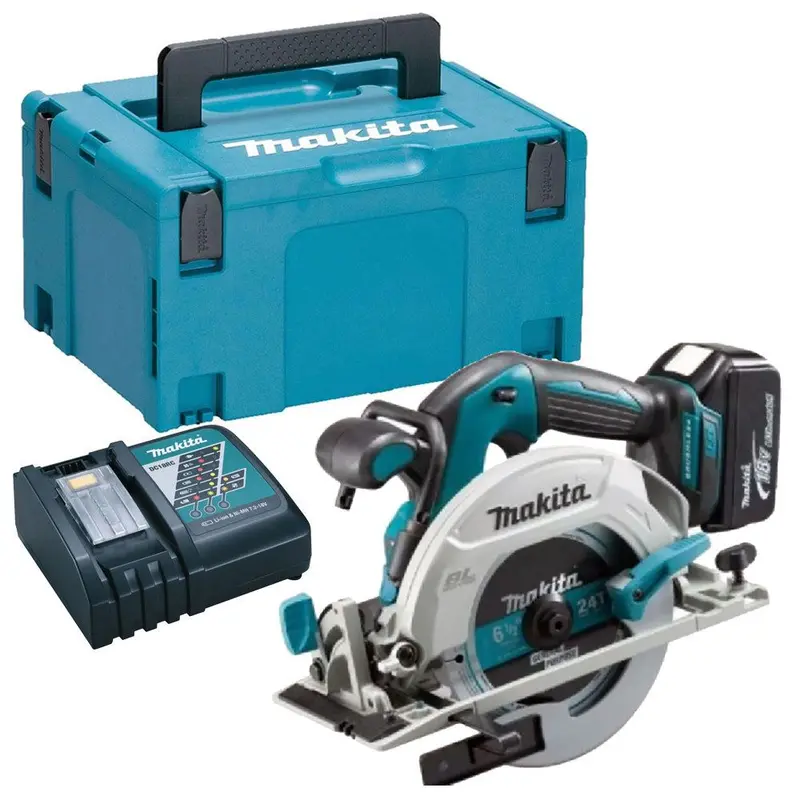 Makita Dhs680Z 18V Brushless 165Mm Circular Saw Kit: 5.0Ah Battery + Charger + Type-3 Case 1