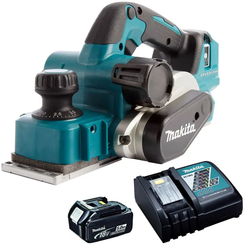 Makita Dkp181Z 18V Lxt Brushless 82Mm Planer – 1×5.0Ah Battery & Charger 1