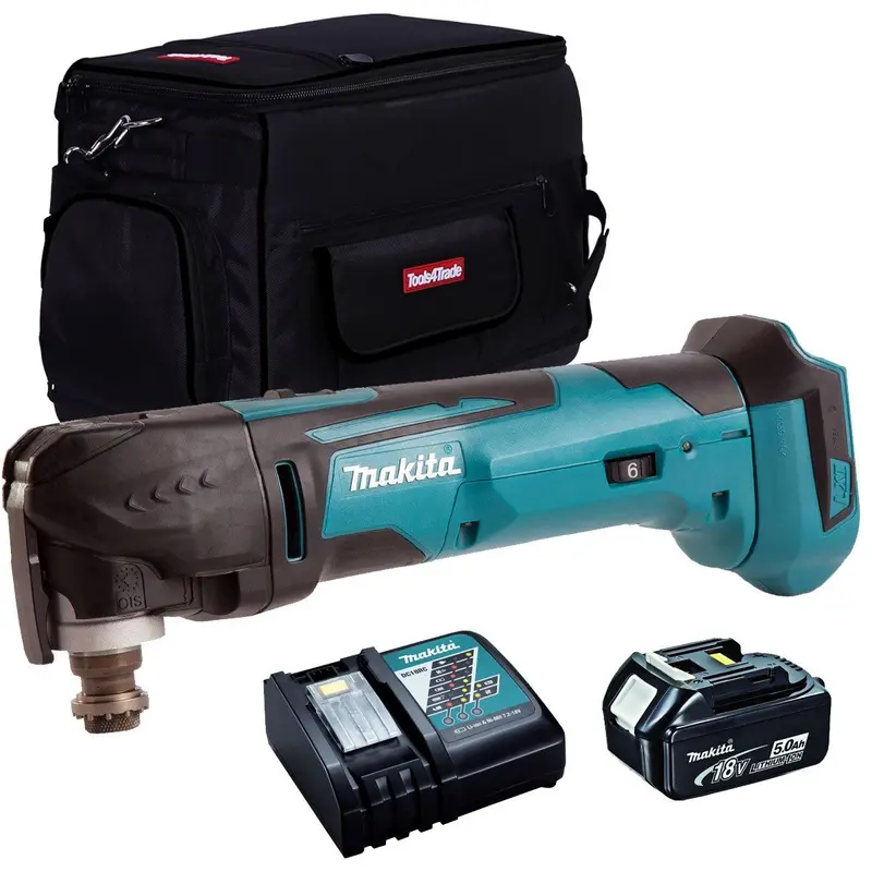 Makita Dtm51Z 18V Brushless Oscillating Multi-Tool – With 5.0Ah Battery, Charger, And Tool Bag 1