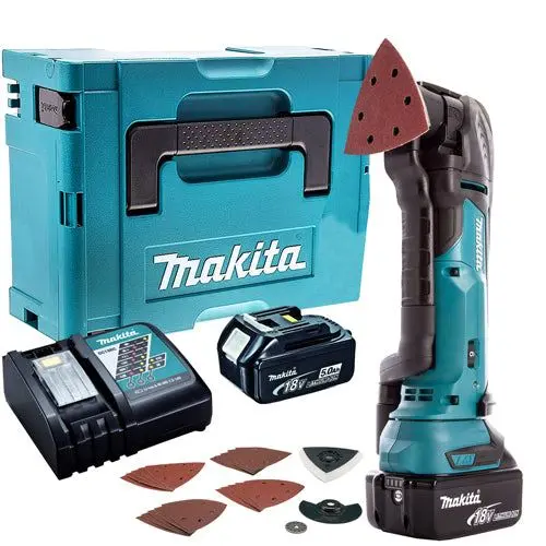 Makita Dtm51Zjx7 18V Lxt Oscillating Multi-Tool Kit – Includes 2×5.0Ah Batteries, Charger & Carrying Case 1